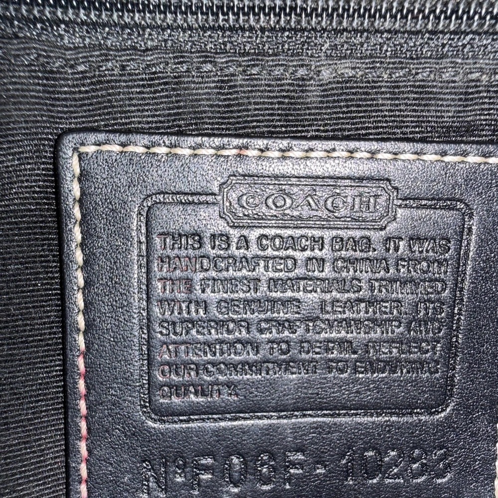 Vintage Coach Mini Black Signature C Hampton Hobo Clip Shoulder Hand Bag Purse - Picture 7 of 13